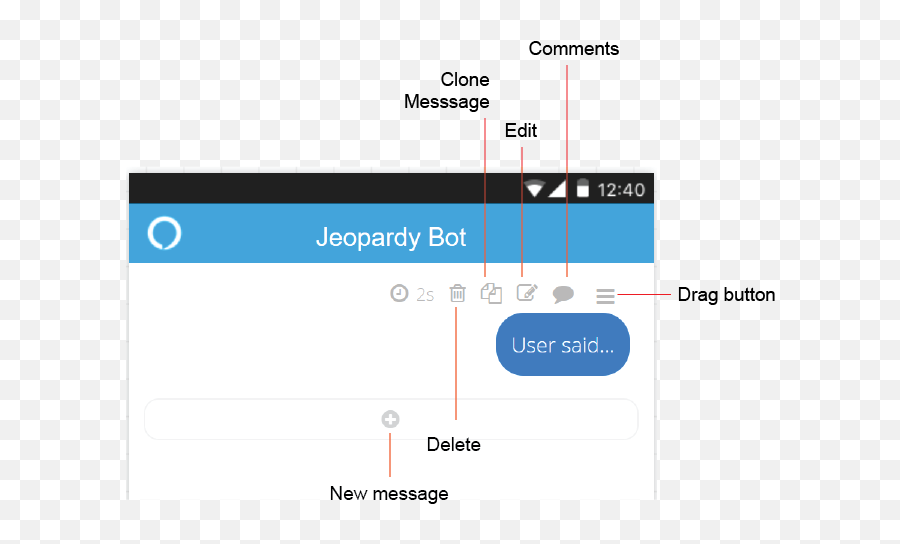 Vui Conversation Mock With Botmock - Dot Png,Alexa App No Conversation Icon