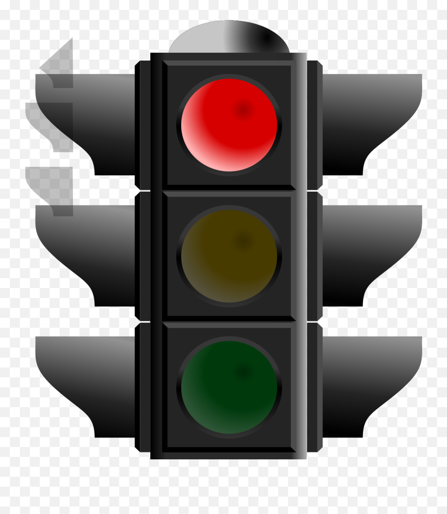 Traffic Light Red Svg Vector Clip Art - Transparent Traffic Light Red Png,Traffic Light Vector Icon