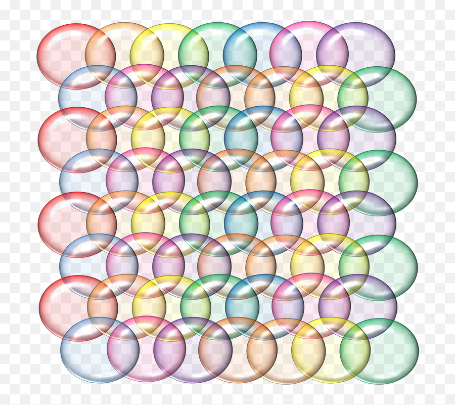 Rainbow Bubbles Translucent - Soap Bubble Png,Transparent Bubbles