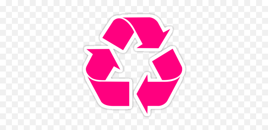 Recycle Symbol By Chillee Wilson Sticker Chilleewilson - Recycle Sign Png,Recyclable Icon