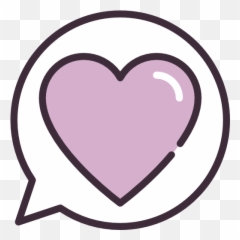 Speech Bubble Free Icon - Heart Bubble Png