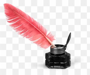 Quill Pen Images - Pink And Feather Ink Full Size PNG Ng