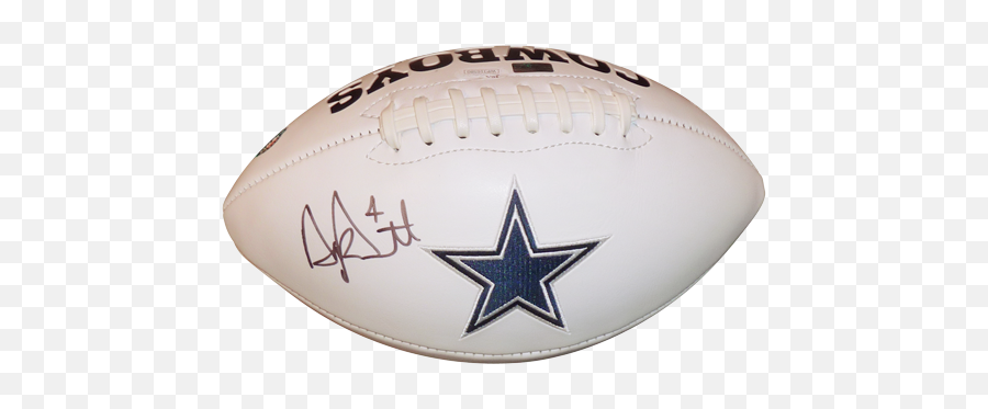 Dak Prescott Autographed Dallas Cowboys Logo Football - Jsa Kick American Football Png,Dallas Cowboys Logo Images