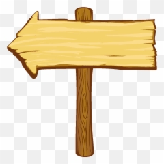 Vector Hand Drawn Wooden Board Pointing - Wood Signs Cartoon Png,Hanging Wooden Sign Png
