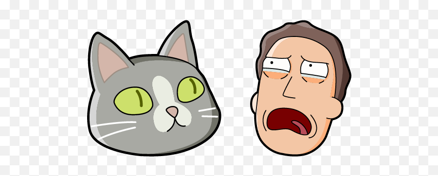 Rick And Morty Jerry Smith U0026 Talking Cat Cursor - Sweezy Ugly Png,Morty Smith Icon