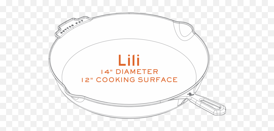 Lili 14 Polished Cast Iron Skillet - Circle Png,Skillet Png