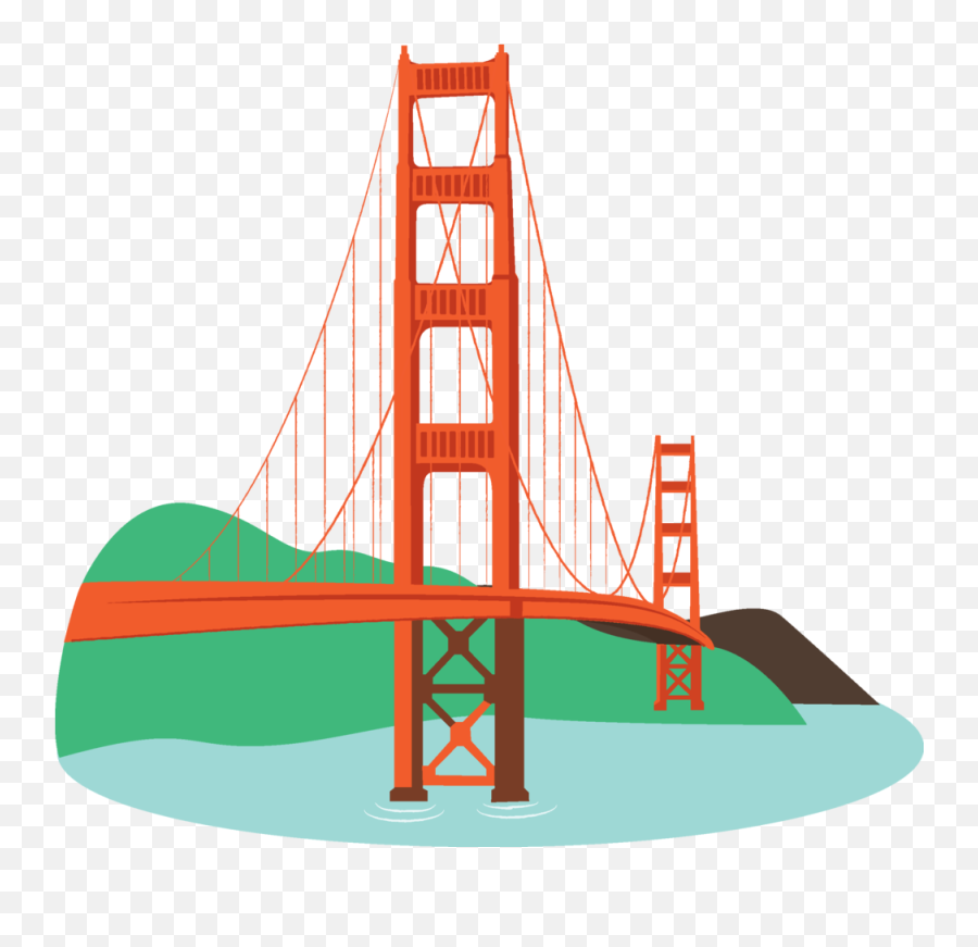 Golden Gate Bridge Rare Clipart Png - Golden Gate Bridge,Golden Gate Bridge Png