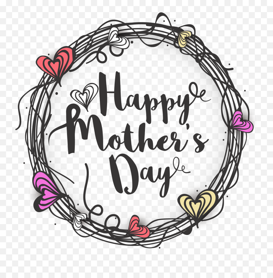 Download Love Mothers Fathers Mother Calligraphy Day Hq Png - Happy Mothers Day Greetings Circle,Fathers Day Png