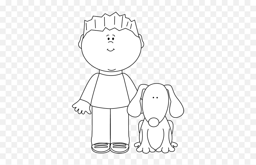 Dog Clipart Png Black And White 1 Image - Sad Boy Black And White Clipart,Puppy Clipart Png