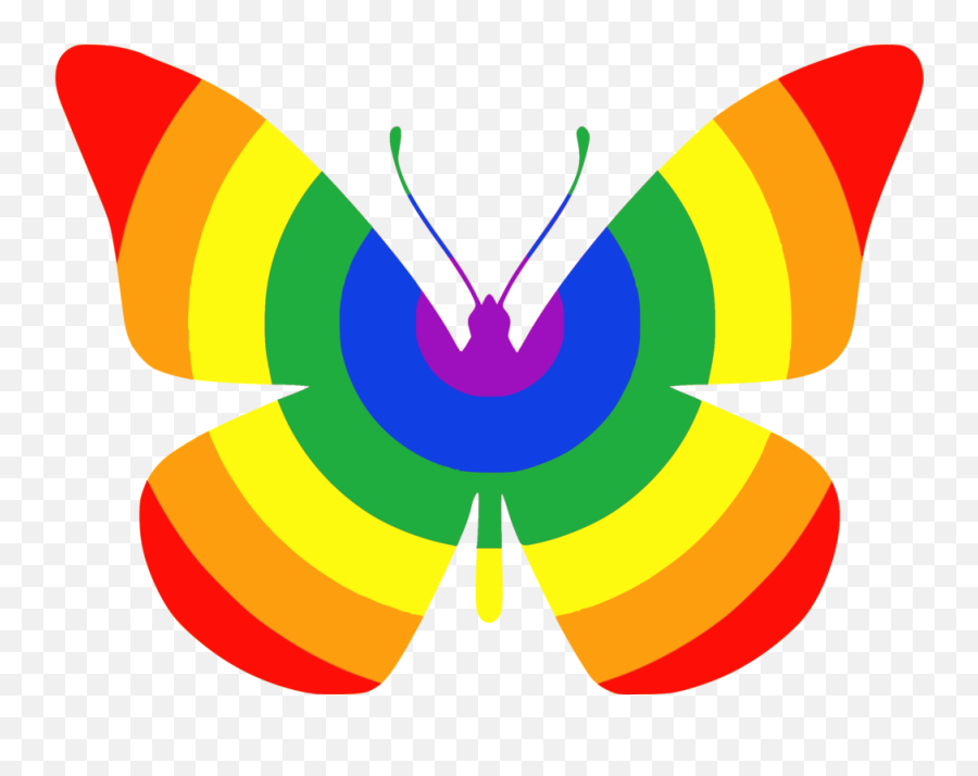 Butterfly Png Clipart - Butterfly Clip Art Rainbow,Butterfly Png Clipart