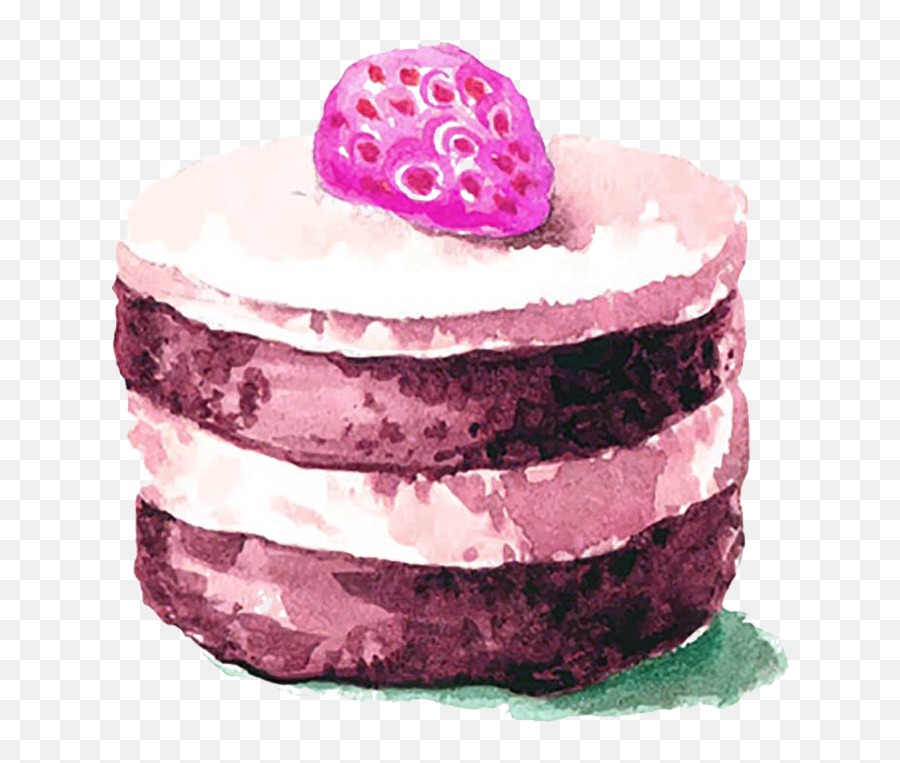 Pastry Drawing Watercolor - Chocolate Cake Watercolor Cake Png,Water Color Png