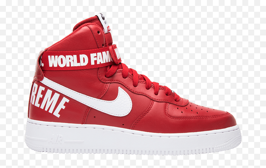 Supreme X Air Force 1 High Sp U0027redu0027 - Nike Supreme Air Force 2019 Png,Nike Shoe Png