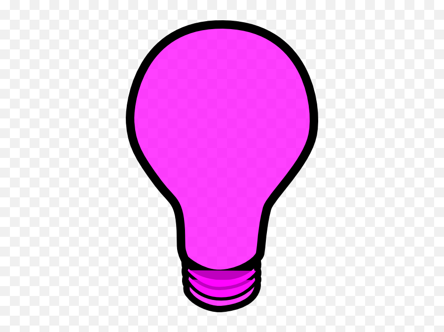 Pink Light Bulb Transparent - Pink Light Bulb Clip Art Png,Pink Light Png