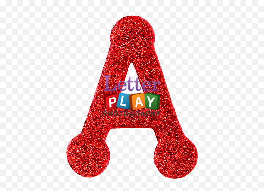 Letter A In Red Glitter - Christmas Stocking Png,Red Glitter Png