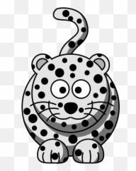 Cartoon Snow Leopard Clip Art - Clipart png