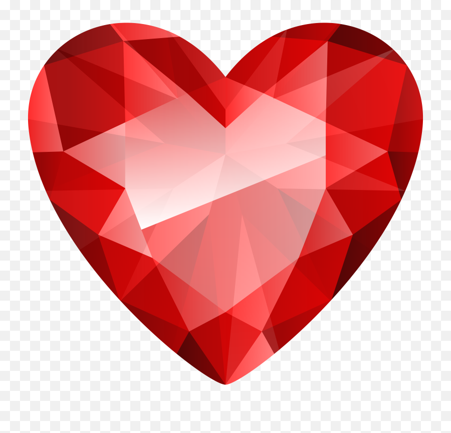 Download Red Diamond Heart Png Clipart - Transparent Heart Diamond Clipart,Red Diamond Png