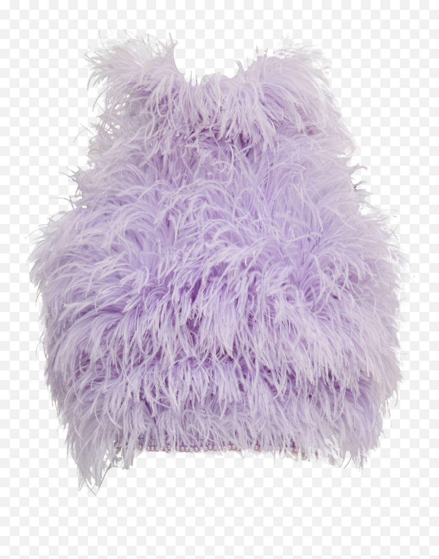 The Attico Tops - Flamingo Lilac Feathers Top Fur Clothing Png,Feathers Transparent