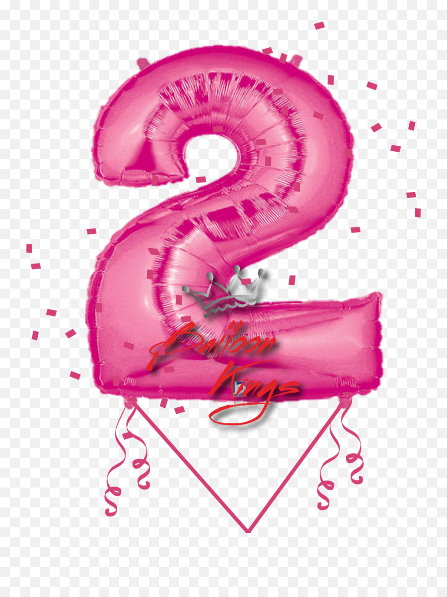 Download Free Png Pink Number 2 - Balloon Kings Dlpngcom 2 Balloon Png,Pink Balloon Png