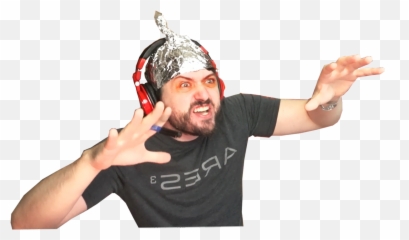 Man In A Tinfoil Hat - Man With Tin Foil Hat Png,Tinfoil Hat Png