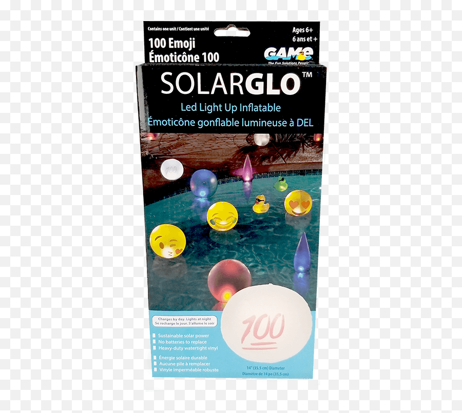 Solarglo Solar Light Floating Emoji Hundred Percent - Bead Png,100 Emoji Png