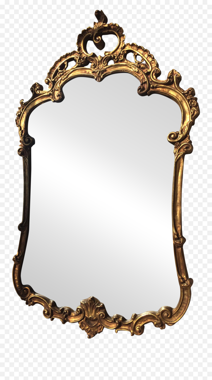 Vintage Baroque Gilt Framed Mirror Old - Transparent Background Mirror Png,Mirror Transparent Background