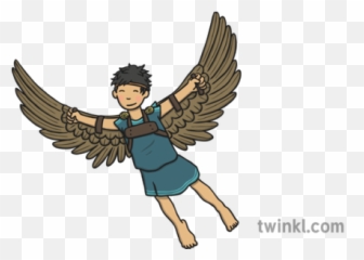 Icarus With Wings Illustration - Twinkl Cartoon png