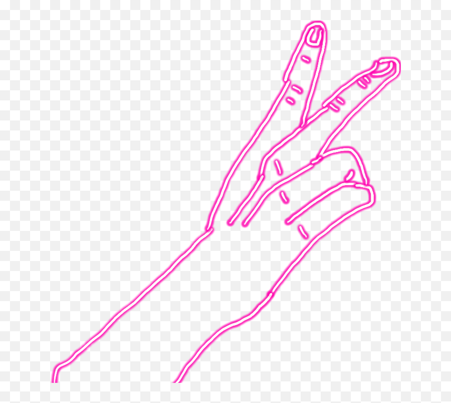 Peace Sign Hand Sticker By Alteregoss - Neon Peace Sign Hand Png,Peace Sign Hand Png
