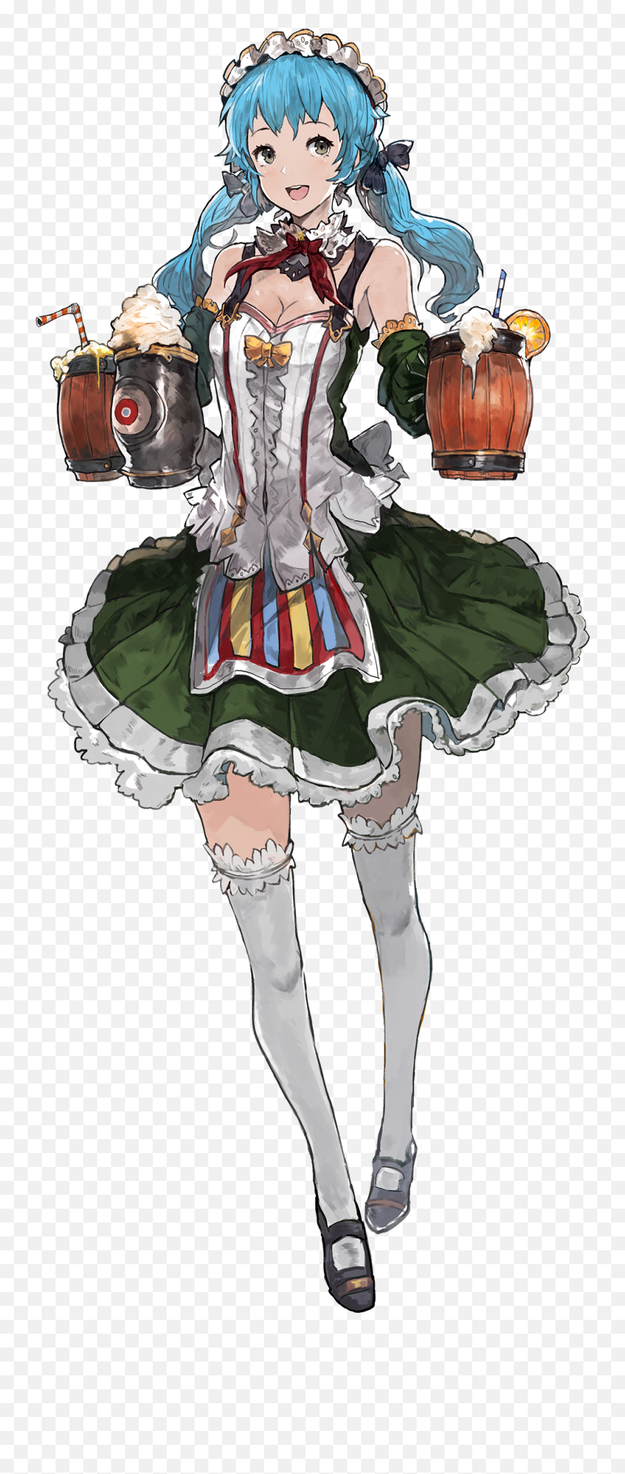 Valiant Force Cleavage Maid Tagme Thighhighs Transparent Png - Valiant Force Png,Waitress Png
