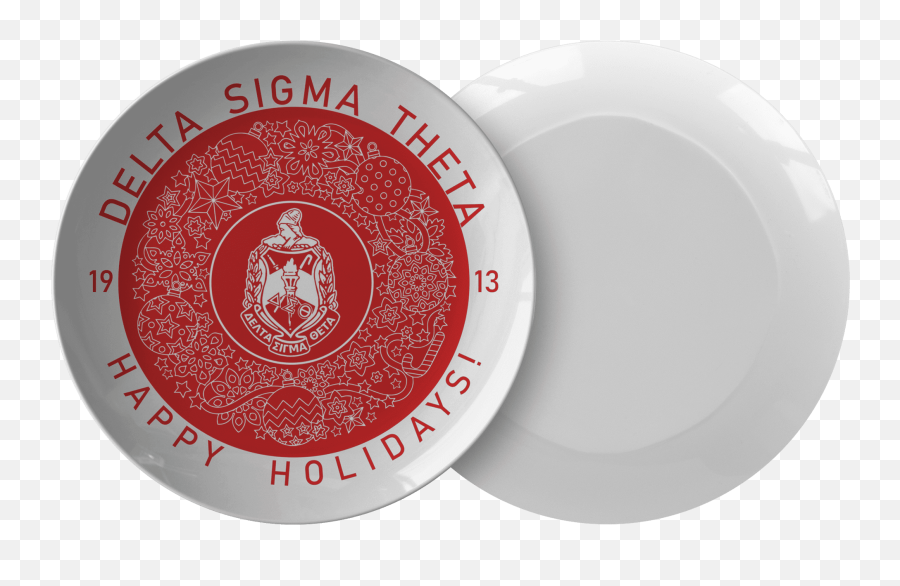 Download Hd Delta Sigma Theta Christmas Plate Transparent - Sorority Png,Delta Sigma Theta Png