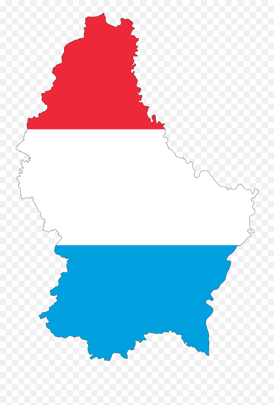 Luxembourg Map Flag With Stroke Clipart Free Download - Luxembourg On Map Png,Philippines Flag Png