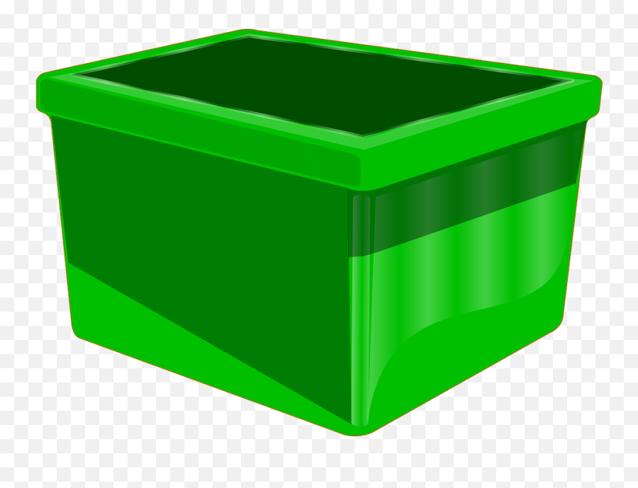 Container Box Green - Bins With Transparent Background Png,Green Rectangle Png