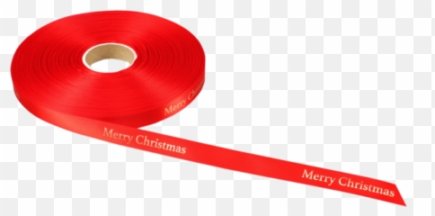 Lovly Ribbon 15mm 100m Merry Christmas Redgold - Solid png