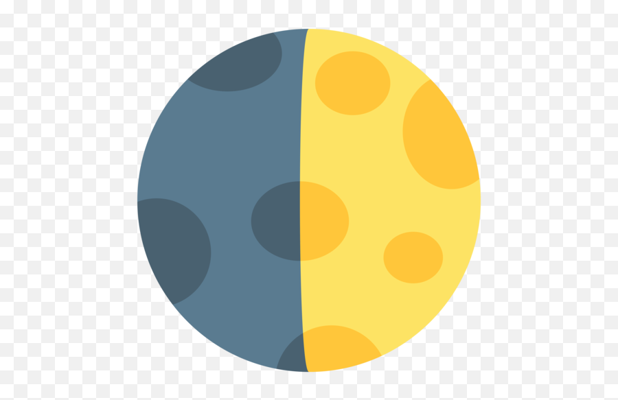 First Quarter Moon Emoji - Circle Png,Moon Emoji Png