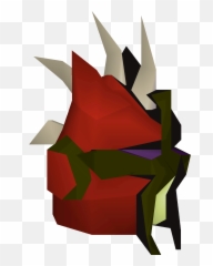 Red Slayer Helmet - Turquoise png