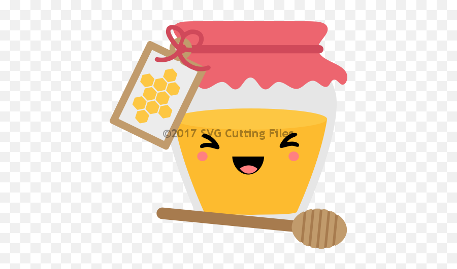 Kawaii Honey Jar - Kawaii Cartoon Honey Jar Png,Honey Jar Png