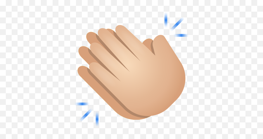 Clapping Hands Light Skin Tone Icon - Clapping Hands Icon Png,Hand Clapping Icon