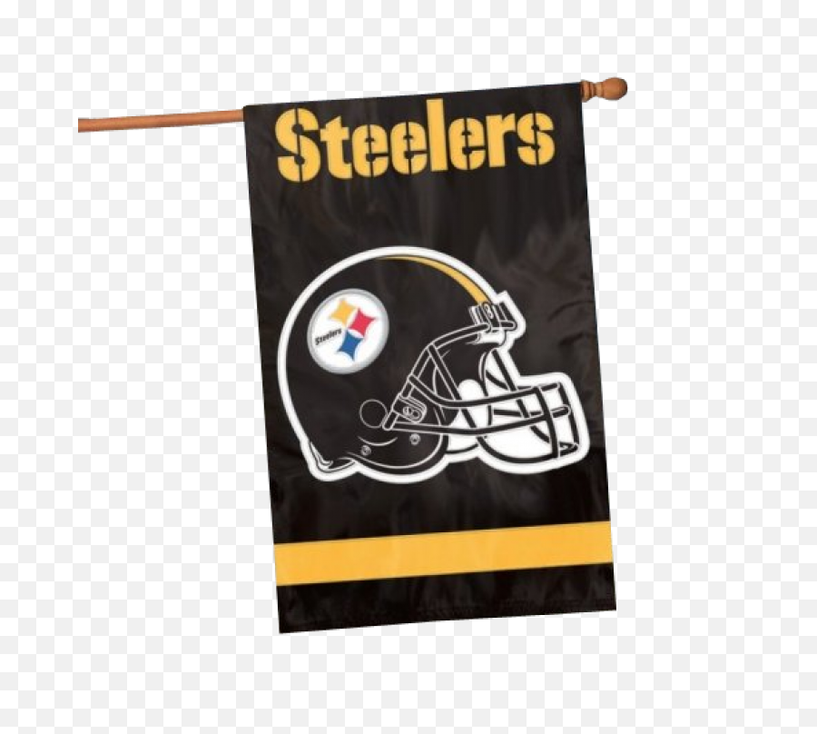 Nfl Pittsburgh Steelers Banner House Flag - Pittsburgh Steelers Helmet Vector Png,Steelers Png