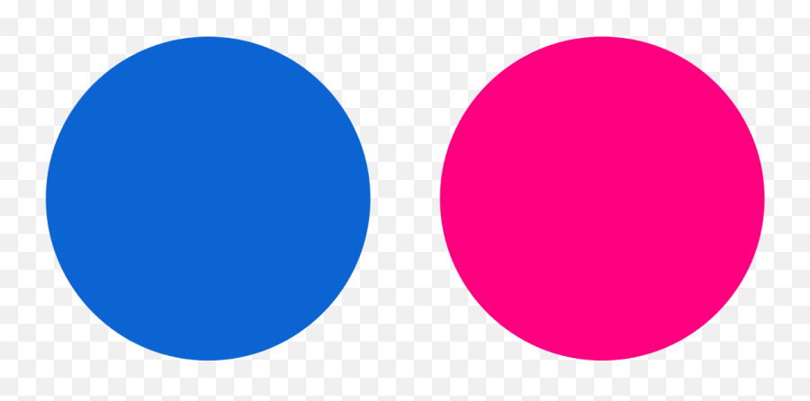 Flickr Dots - Blue And Pink Circle Logo Png,Pink Circle Png
