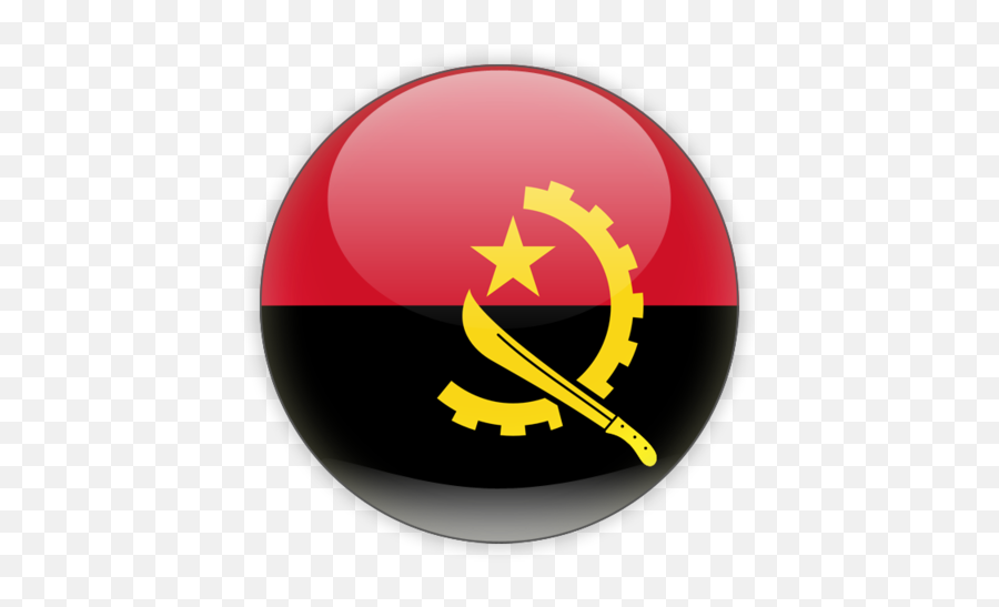 Round Icon Illustration Of Flag Angola - Angola Flag Png,Flag Icon
