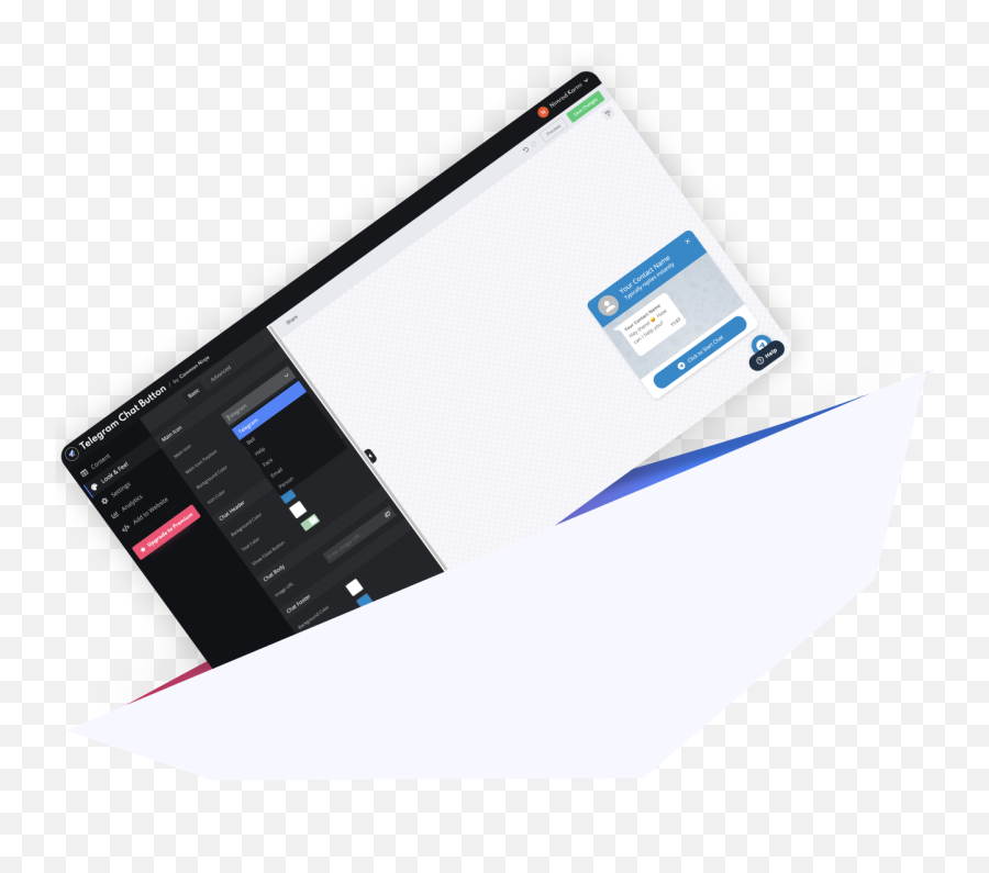 A Free Fully Customizable U0026 Responsive Telegram Chat Button - Vertical Png,Web Builder Icon