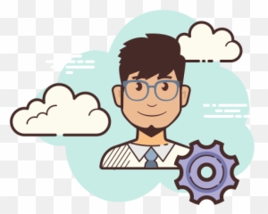Admin Settings Male Icon Cloud Style - Paper Airplane Icon Aesthetic png