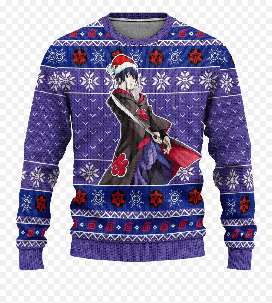 Sasuke Akatsuki Ugly Christmas Sweater Naruto Anime Xmas Gift - Kakashi Christmas Sweater Png,Guardians Of The Galaxy Icon