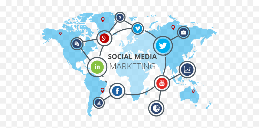 Social Media Marketing Can Be Helpful - High Resolution Transparent Background High Resolution World Map Png,Social Media Marketing Png