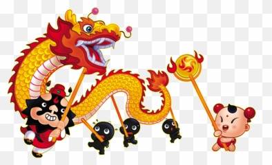 Download Chinese Dance Dragon Lion China Year Clipart Png - Dragon Chinese New Year Clipart,Dancing Panda Icon