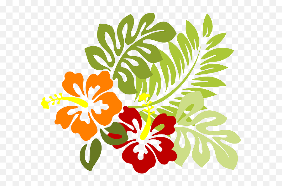 Vectores De Hojas Tropicales - Hibiscus Clip Art Png Hibiscus Clip Art,Hojas Png