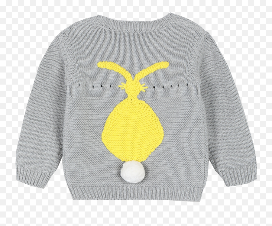 Stella Mccartney Kids Thumper Baby Jumper Bunny Grey Yellow - Sweater Png,Thumper Png