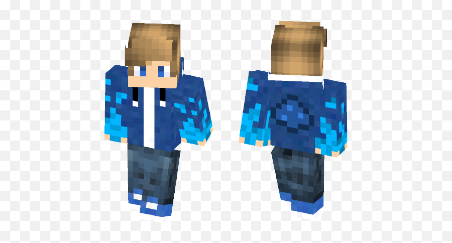 Download Double Blue Flame Minecraft Skin For Free - Anime Boy Minecraft Skin Png,Blue Flame Transparent