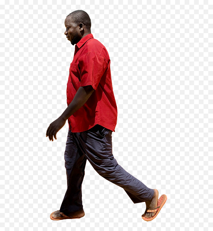 Red Shirt Walking U2013 Afrikut - African Man Walking Png,Red Shirt Png