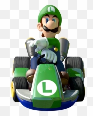Luigi In Mario Kart 8 - png