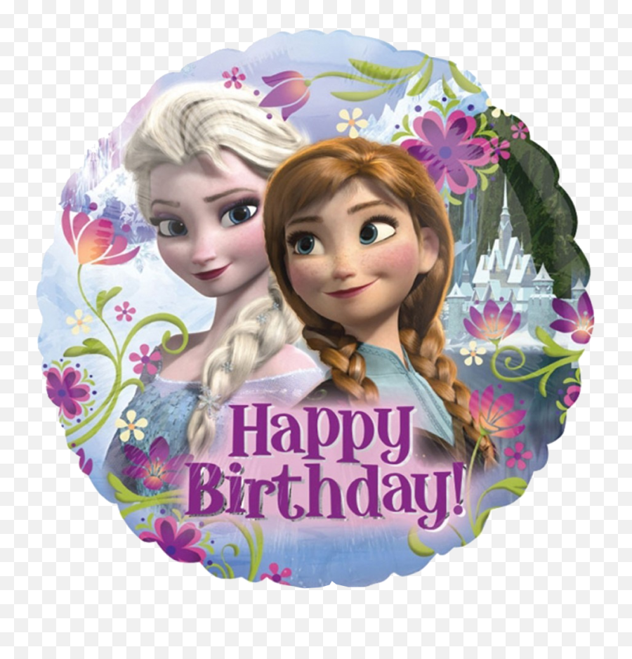 Frozen Anna U0026 Elsa Balloon - Frozen With Happy Birthday Png,Elsa And Anna Png